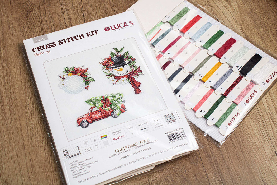 Toys Cross Stitch Kits - Christmas Toys, JK037 Cross Stitch Toys - HobbyJobby