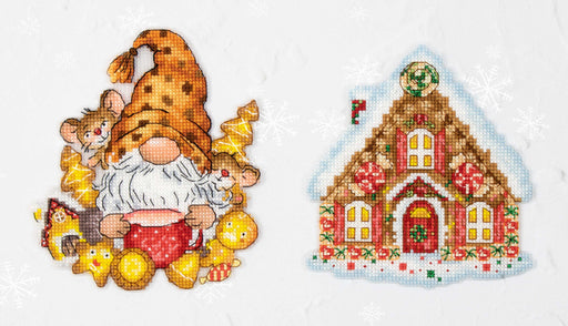 Toys Cross Stitch Kits - The Gnom & The House, JK036 Cross Stitch Toys - HobbyJobby