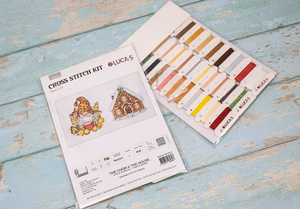 Toys Cross Stitch Kits - The Gnom & The House, JK036 Cross Stitch Toys - HobbyJobby